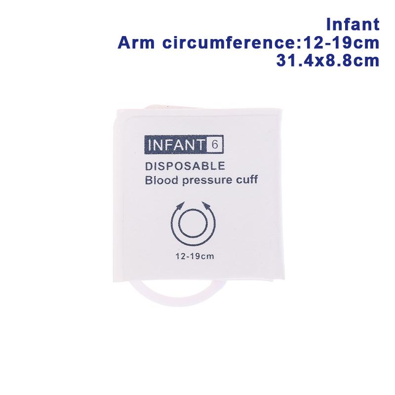 Disposable Large Adult Infant Child Arm Blood Pressure Cuff Without Bladder Single Tube Non Woven Fabric Composite Material