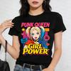 Quinn Punk Queen Graphic Tees for Women Girl Power Pop Art TShirts Casual Short Sleeve Tops Y2K Aesthetic Streetwear for Summer