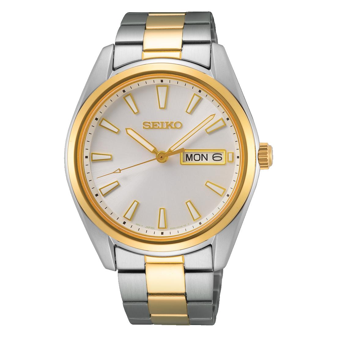 

Seiko Класичний чоловічий кварцовий годинник 40 мм з нержавіючої сталі SUR446P1 срібний