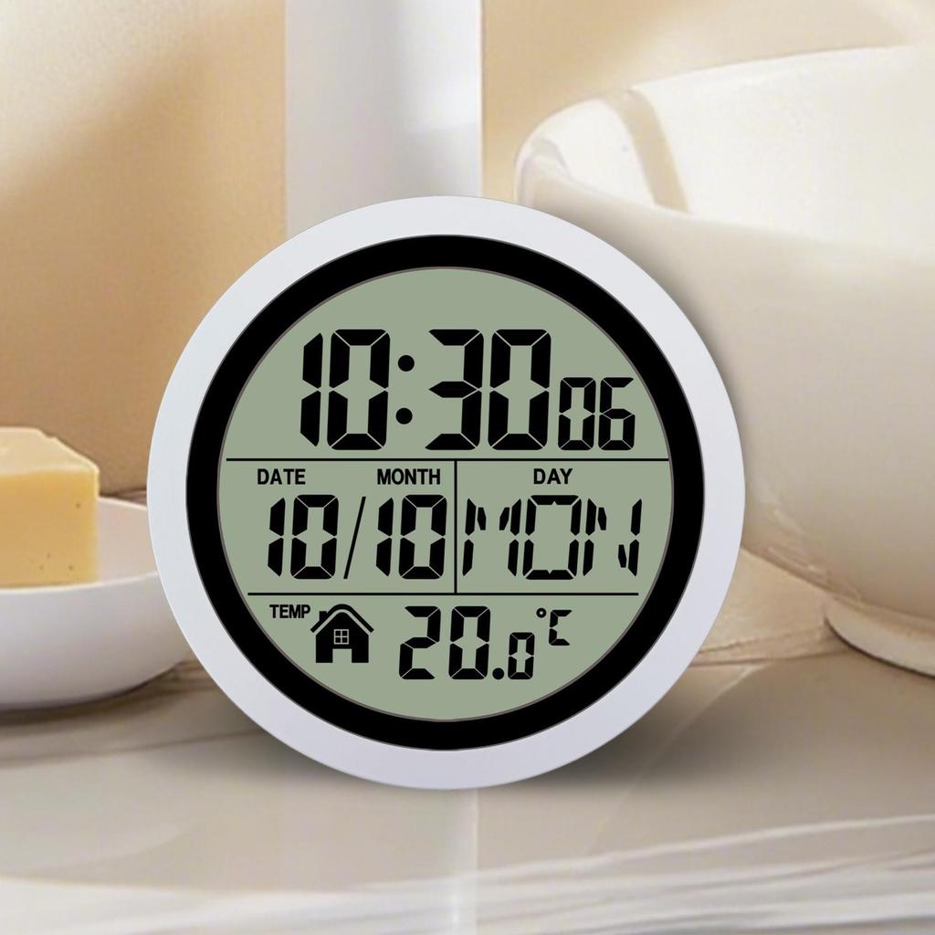 Badezimmer Wanduhr Saugnapf Badezimmer Wanduhren Batteriebetrieben Wasserdicht Duschzubehör Mit Temperatur Datum Für