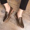 46 47 large size loafers men's new British Korean versi of lazy slip- pointy business formal casual leather shoes