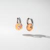 YF7031 Trendy Non Tarnish Hypoallergenic Jewelry 18K PVD Gold Plated Stainless Steel Natural Stone Agate Gemstone Hoop Earring