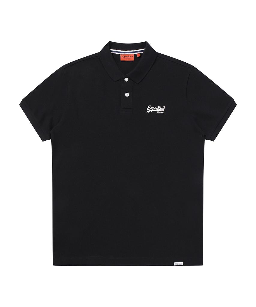 Syupeodeulai Vintage Logo Polo Shirt Black Sdmiqap60Blk