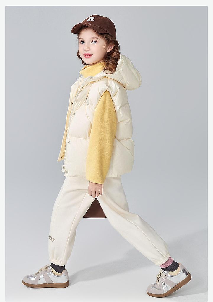 Multi colored soft glutinous fleece jacket for girls in spring and autumn, middle-aged and young children, standing collar warm jacket for children