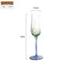 Shangqi Vintage Green Gradient Faceted Stemmed Glass