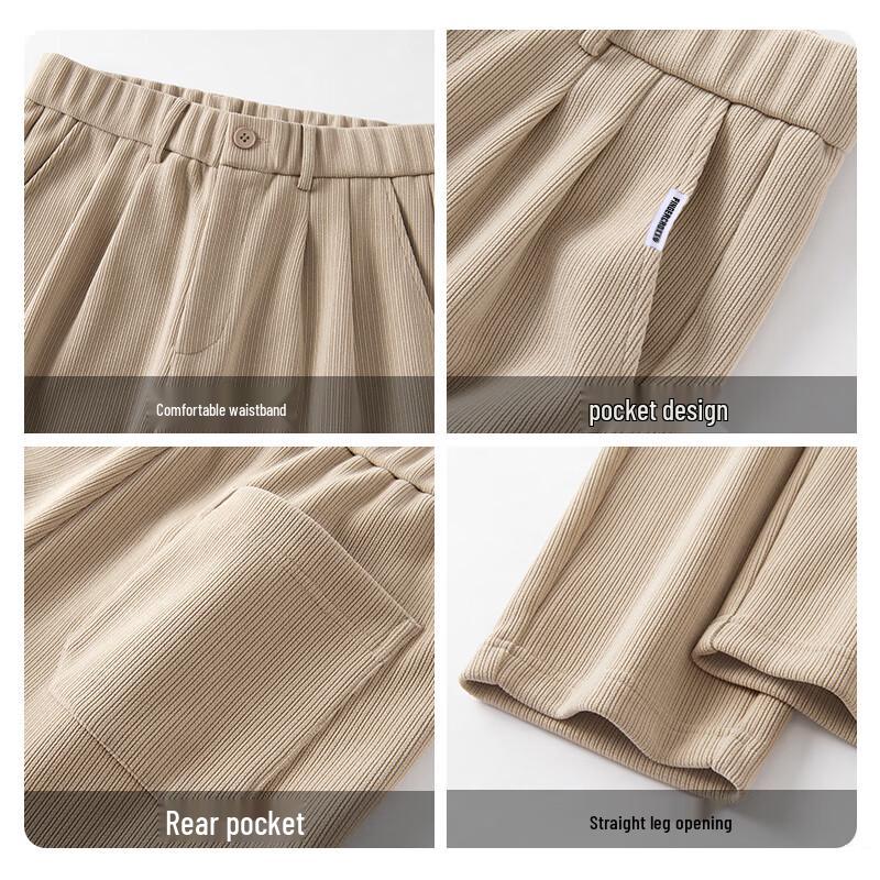 Fingercroxx IT Men's Japanese Style Straight-Leg Casual Pants