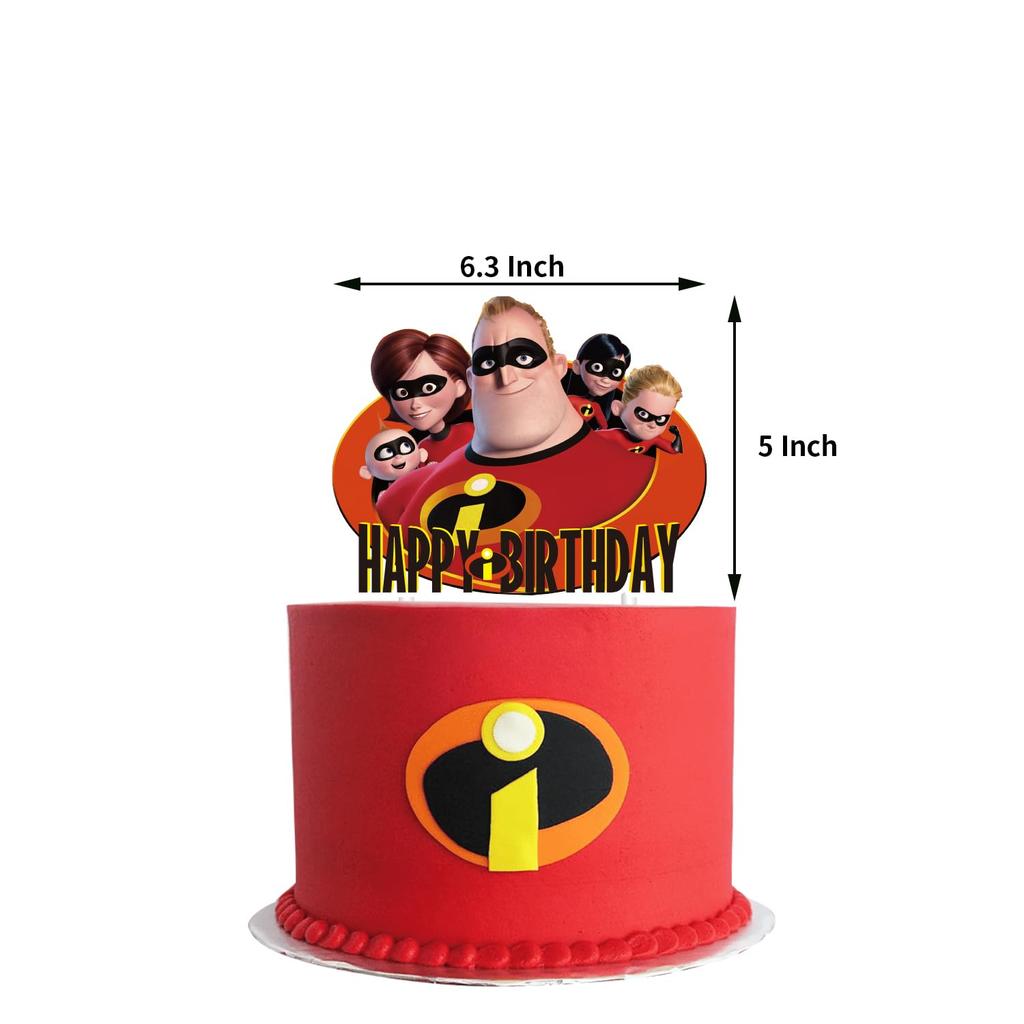 Mr. Incredibles Birthday Decorations Party Set, The Incredibles Red and Black, Animated Movie Characters, Kids, Cute, Funny, Superhero, Boys, Girls,