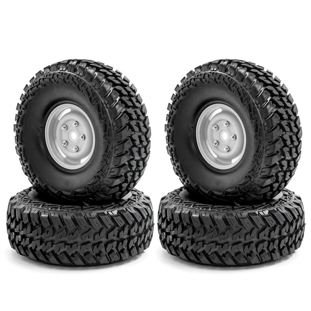 Car Tires with Wheel Rims Replacement for 1/10 Traxxas TRX4  Axial SCX10 90046 90047 CC10 RC Car