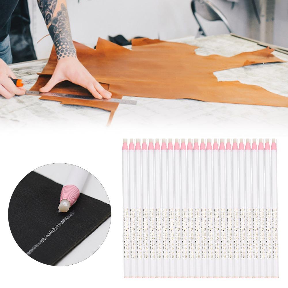 24pcs Multi-Functional Fabric Marking Pencil White Tailor Chalk Pencil  For Tailor