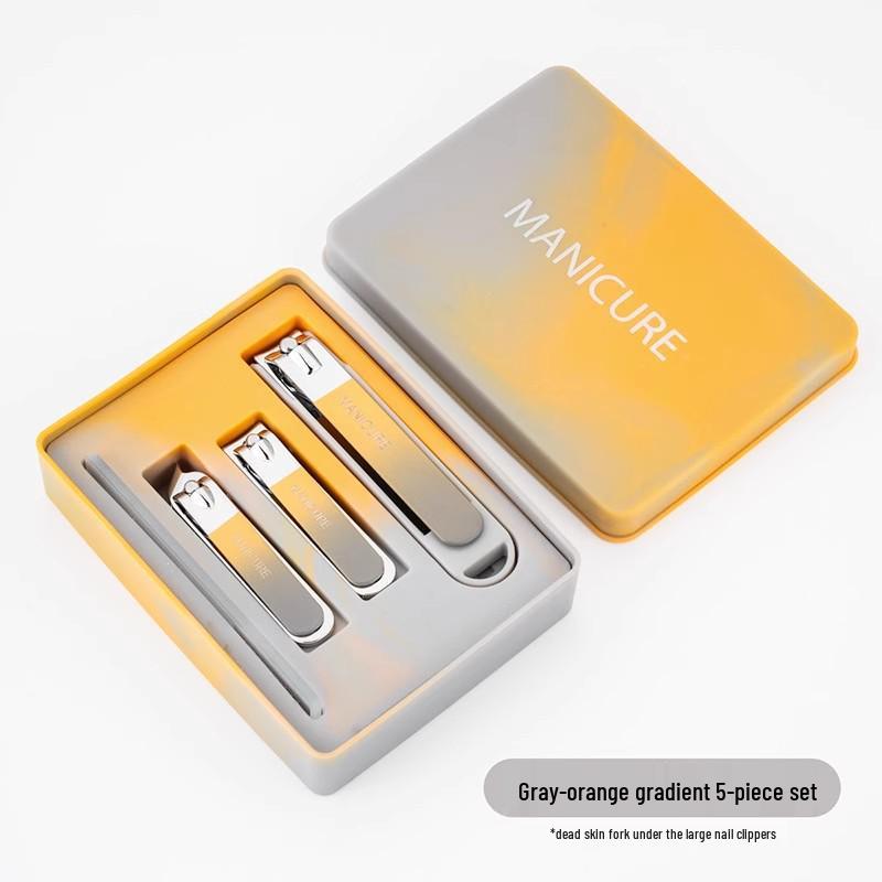 Anti-Splash Angled Nail Clipper Set with Gift Box - Home Beauty Manicure Tool