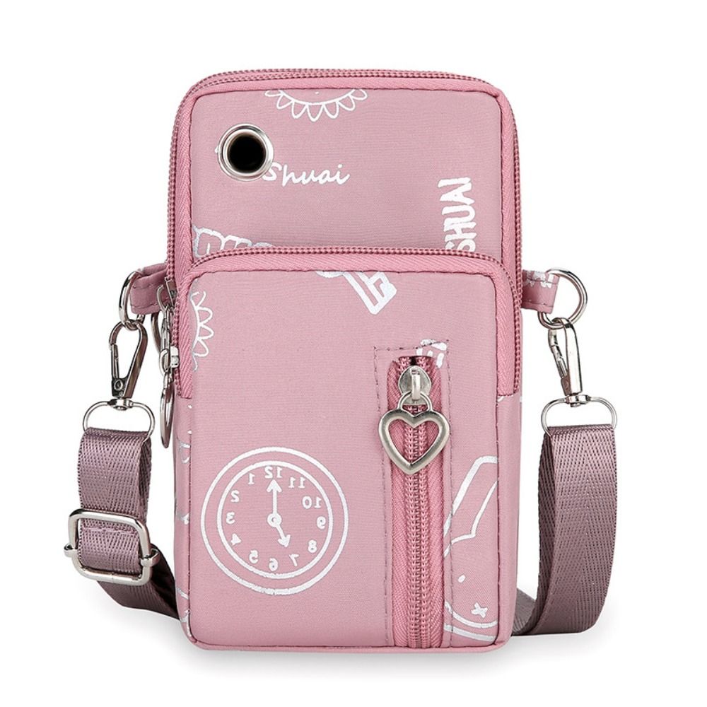 

Crossbody Bag Summer Wrist Bag Multifunctional Arm Bags Portable Mobile Phone Bag рожевий