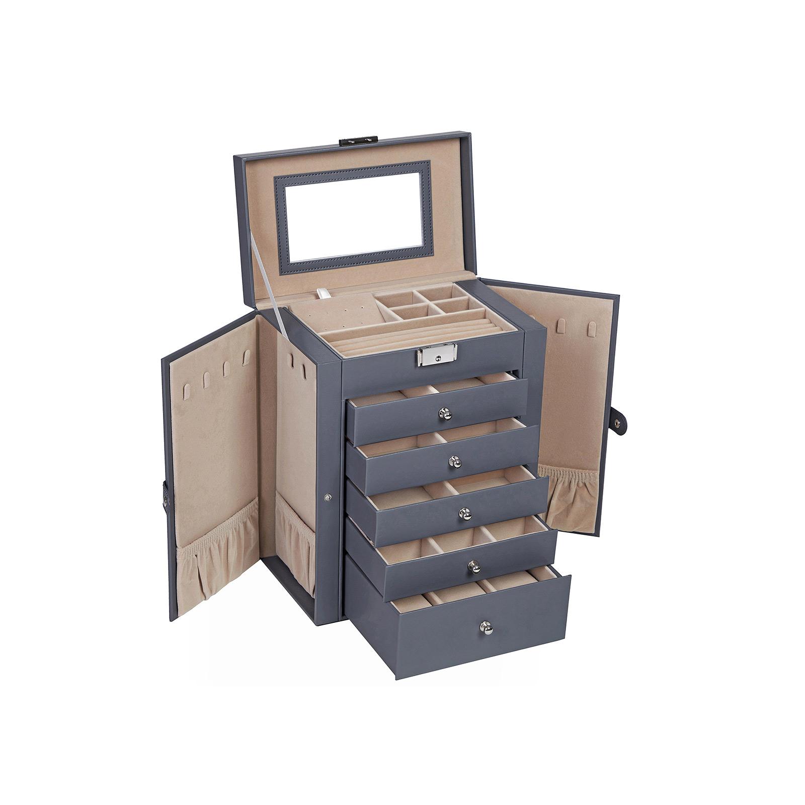 SONGMICS Large Jewellery Box, 6-Tier Jewellery