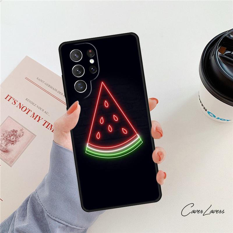 Neon Light phone case For Samsung Galaxy S24 S25 S23 S22 Ultra Note 10 20 Plus S20 S21 FE Cover