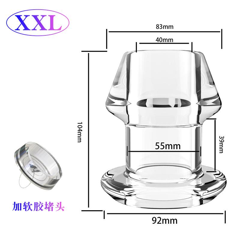 TPE Hollow Anal Plug Transparent Peeping Anal Dilator Anal Plug Out Leak Proof Liquid Sex Toys Adults Adult Products