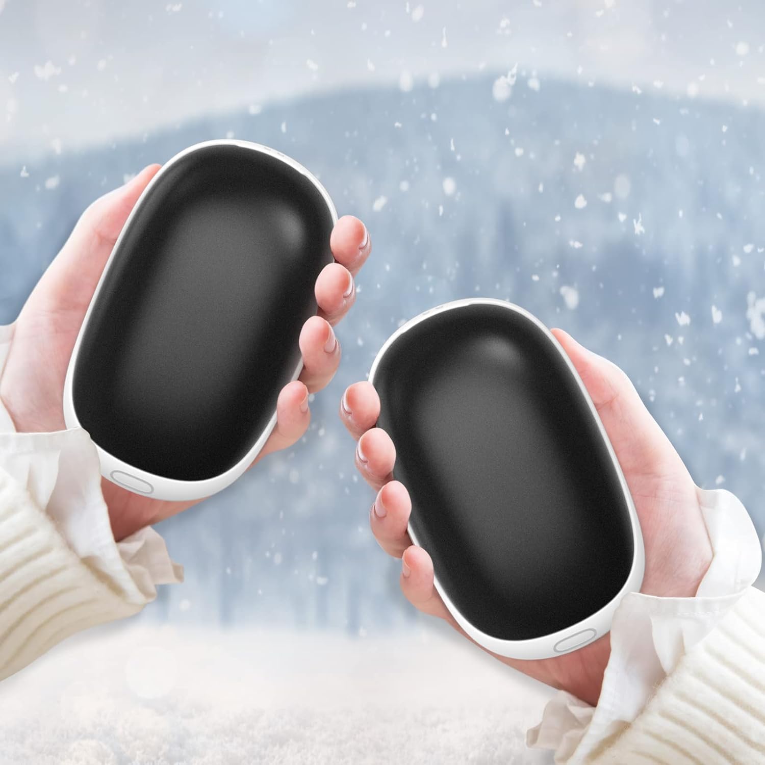 

CEROBEAR Rechargeable Hand Separate Electric Hand 3 Temperature Mobile Large 14 Hours of Continuous USB Compact and Fast Cold Weather Set of 2 Warmer, чёрный