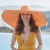 Super großer Krempenhut, Strohhut mit großer Krempe, Sonnenhut, Damen Sommer Trend Strandhut, Sonnenhut, Kuppel.