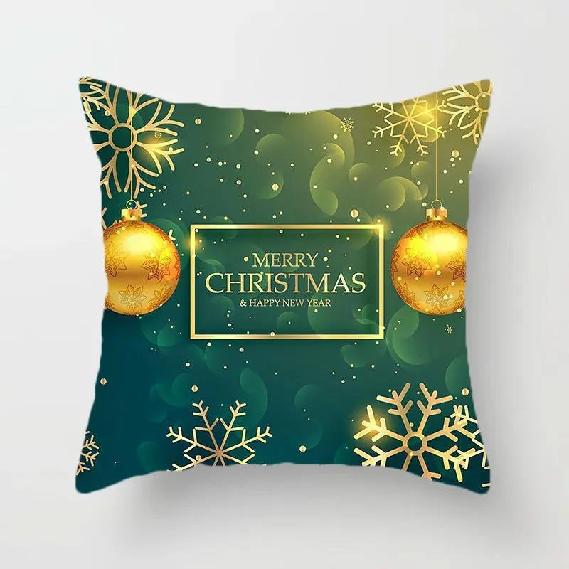 Christmas Themed Pillowcases Car Accessories Office Santa Claus Living Room Sofa Home Pillowcases