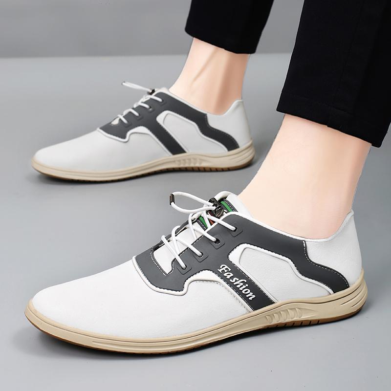 2025 Casual Leather Dress Business Shoes British Style Comfy Men  Hollow Out Breathable Business Work Shoes Office Lace-up Shoes