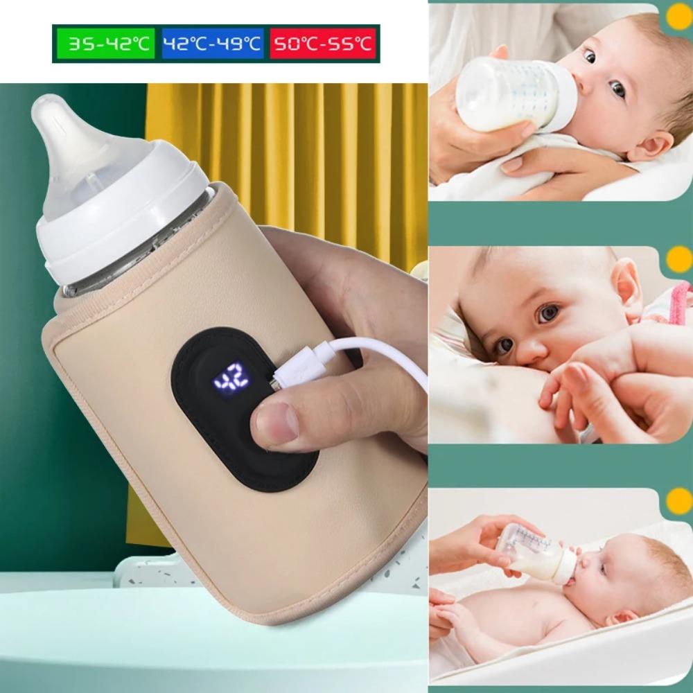 Usb Baby Bottle Warmer Bag Portable Milk Warmer Constant Temperature Heating Sleeve Travel Infant Feeding Bottle Cover
