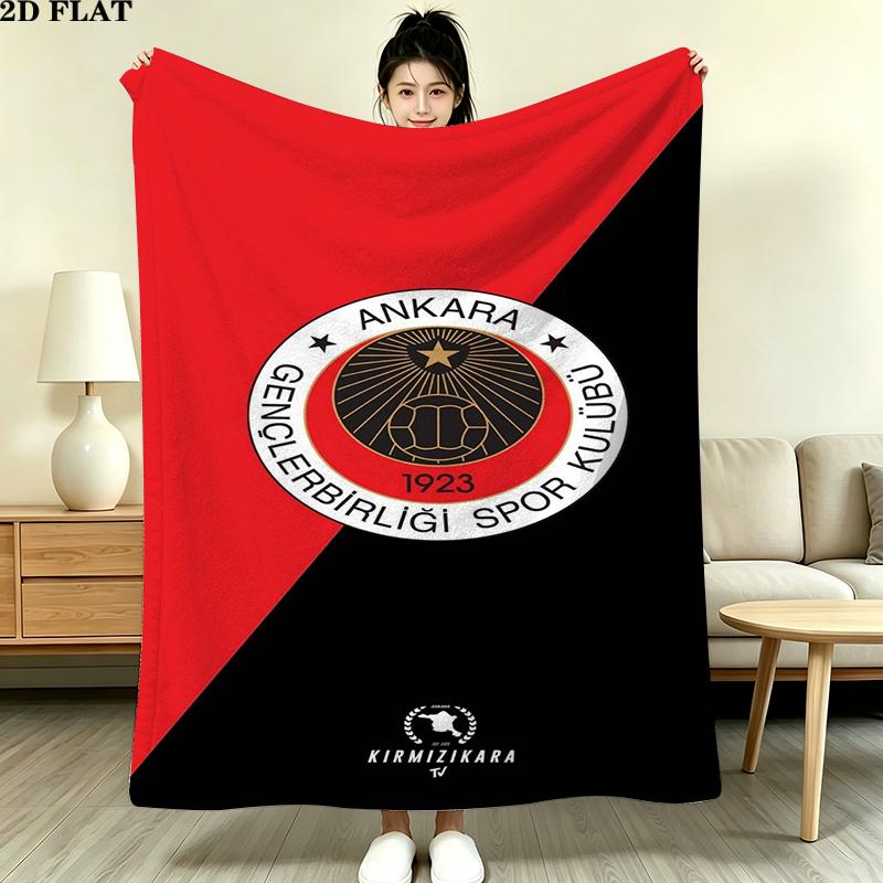 Gençlerbirliği Flanelldecke mit Aufdruck Hohe Qualität Warm Bequem Decke für Alle Jahreszeiten Perfekt für Geschenke Wohnkultur
