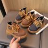 Children's Martin Boots, Girls' Leather Boots, Autumn and Winter Styles, Boys' Short Boots, Autumn Mid To High Top Single Boots