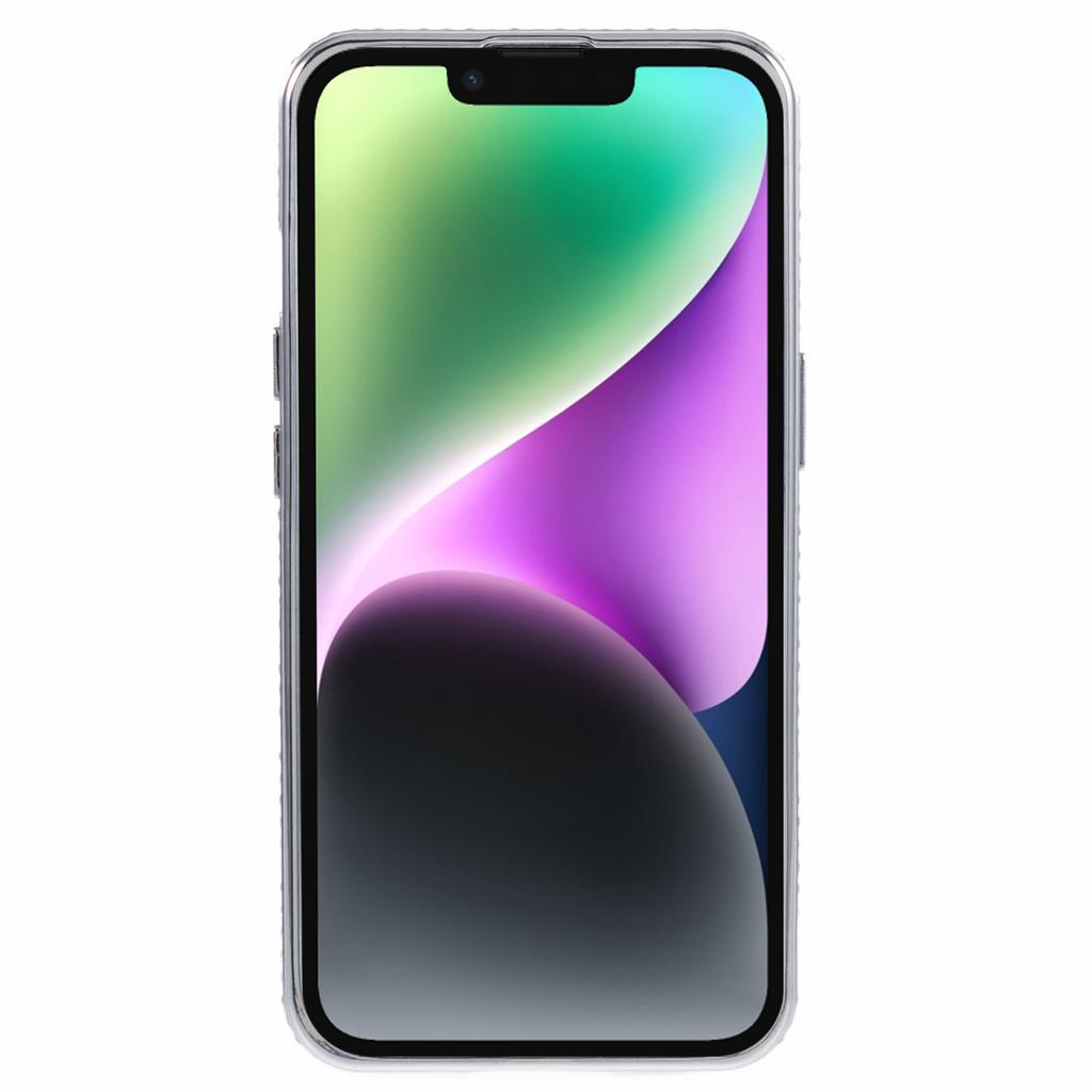 For iPhone 14 Plus TPU Case Gradient Design Kickstand Phone Cover with Rhinestone Ornament