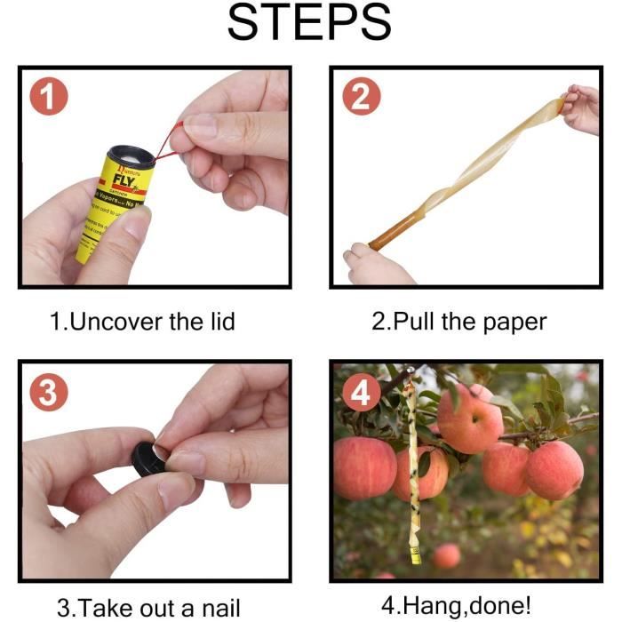 Fly Catcher Paper Fly Killer Inside Outside Use Flies, Mosquitoes and Other Flying Insects(40[L232]