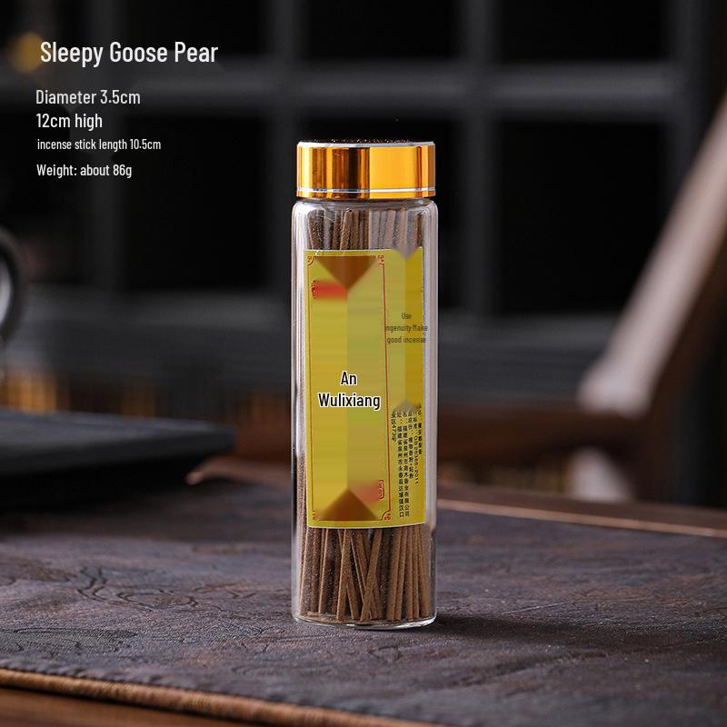 Hui'an Agarwood & Lao Shan Sandalwood Incense Sticks with Goose Pear Tent & Holder for Home Air Purification