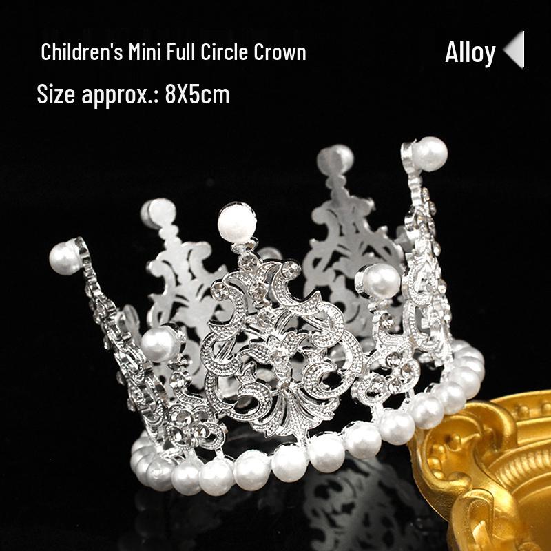 Queen Crown Cake Topper for Adults & Children - Gypsophila Pearl Birthday Decoration