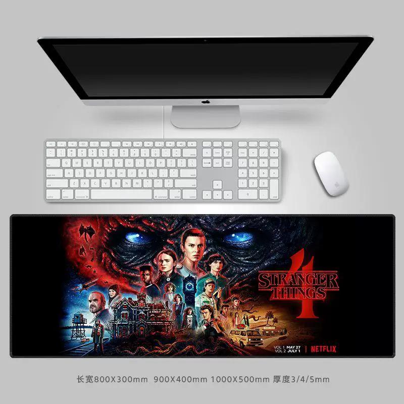 Premium Personalisierte Kreative Mauspads StrangerThings Leder-Mauspad Peripheres Computer-Tastaturpad Große Größe Büro-Schreibtischpad Tastaturpad