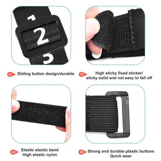 1/3/5 bucăți cu cataramă flexibilă reglabilă, bandă elastică pentru fotbal numerotat, indicator pentru încheietura mâinii în jos, marcatori de curte pentru fotbal, echipament pentru arbitru de fotbal