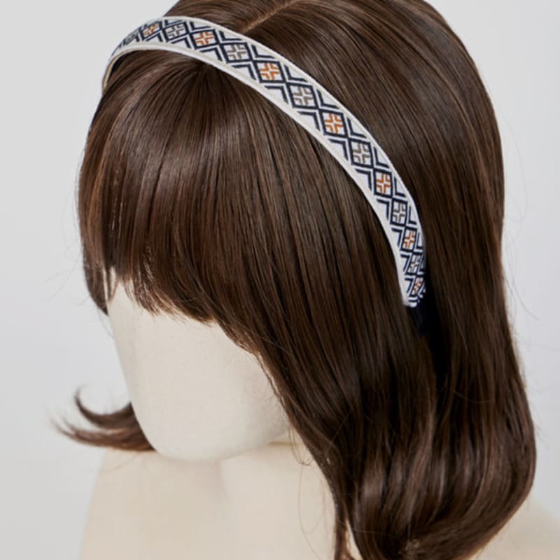 MAIA Stirnband mit Diamantmuster (Wähle 2) - blau