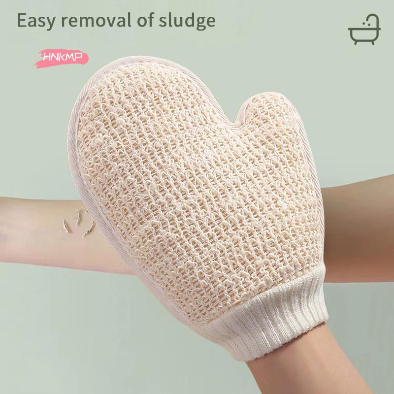 2-in-1 Körperlotion Massagehandschuhe mit ätherischem Öl zum Bräunen Verhindert klebrige Hände Peeling-Reibehandschuh für glatte Haut