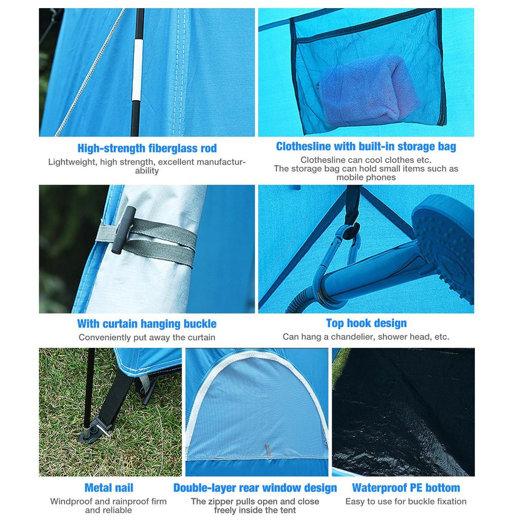 Pop Up Changing Tent Camping Shower Tent Portable Dressing Bathroom Shelter Tents for Outdoor Camping Beach