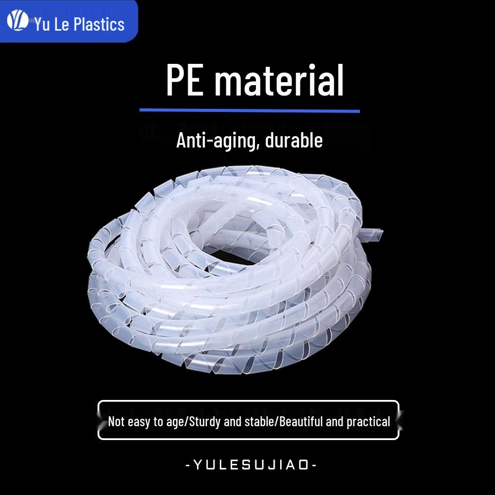 

Spiral Cable Management and Insulation Tube - 4mm to 12mm - Black/White 10mm White (~9m)