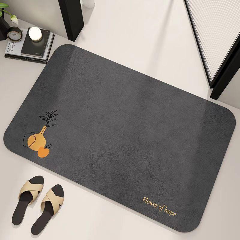 Diatom Mud Bathroom Absorbent Floor Mat, Toilet, Bathroom Door Quick-drying Non-slip Floor Mat, Shower Leave-in Quick-drying Mat