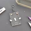Cartoon Korean Photocard Holder with Keychain Photo Photocard Frame  School Stationery