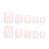 Frosted Removable Wearable Square Manicure Nail Tips Stickers in Solid Colors