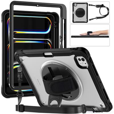 Per Custodia iPad Pro 11 12.9 13 Pollici 2024 Copertura Antiurto Custodia iPad Air 11 4a 5a 10 10a 10.9 10.2 9/8/7a 11a Generazione+Tracolla