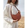Small Niche Design, High-end Texture Crossbody Crescent Bag, Women's Genuine Leather Armpit Saddle Bag