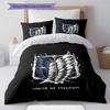 Attack on Titan Pattern Bedding,Quilt Set Quilt Cover Pillowcase Home Birthday Gift (1 * duvet cover + 2 * pillowcase, without core)