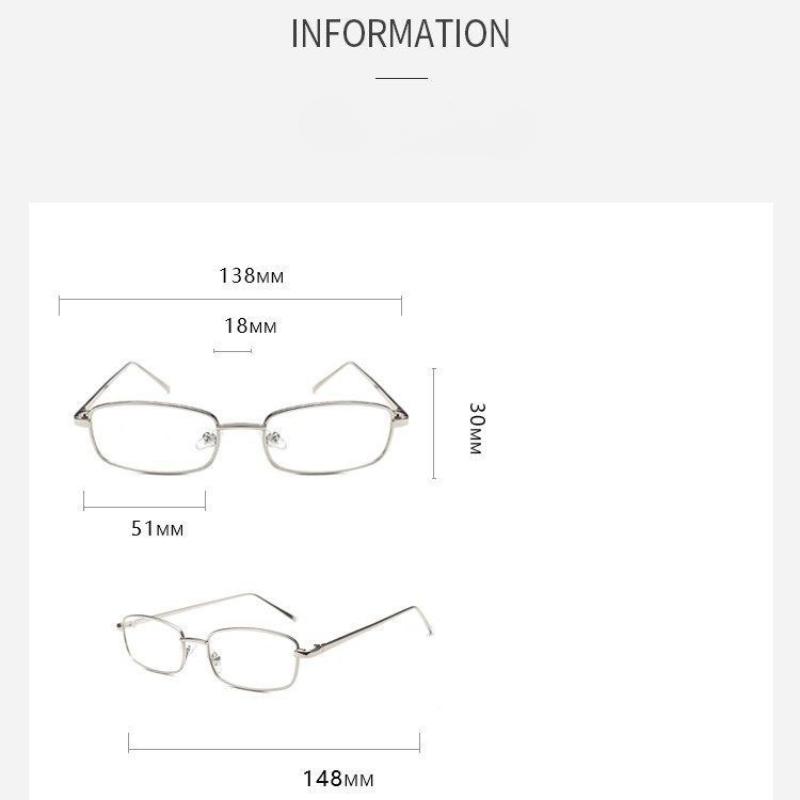 Classic Square Myopia Glasses Retro Square Frame Eyeglasses Blue Light Blocking Eye Protection Presbyopia Unisex Diopter To -4.0