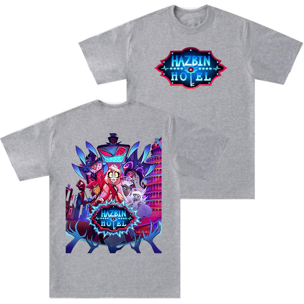 

HazbinHotel 2 Unisexs Tshirt Fashion New Graphic T Shirts Women Unisex Cotton High Quality Clothes Summer Casual Short Sleeve Tees 4XL