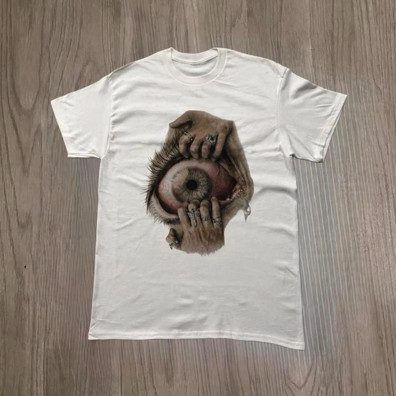 Creepy Eye T Shirt Surreal Horror Shirt Gothic Graphic Tee Dark Art Streetwear Psychological Horror Top S