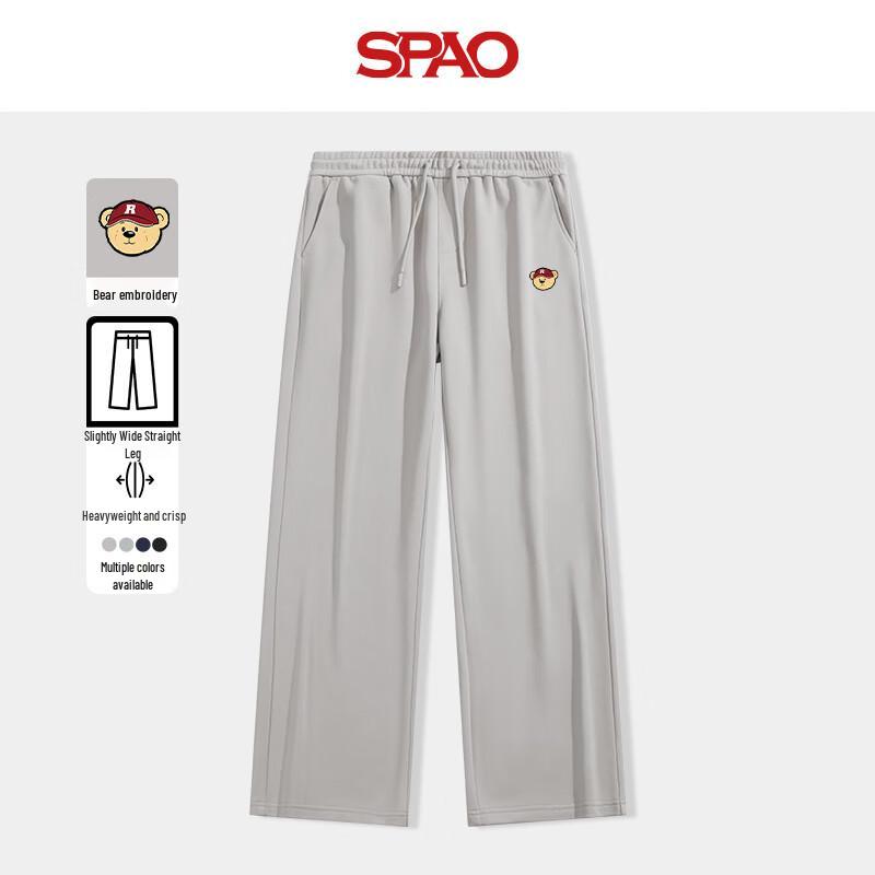 

SPAO Women s Hat Bear Patch Loose Casual Long Pants 2XL