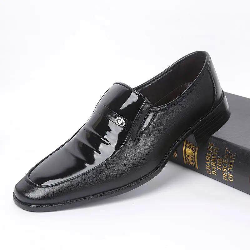 

Классические туфли мужские черные туфли для общения для мужчин кожаные повседневные с острым носком элегантные и классические 39 итальянский трендовый стиль джентльмен 44