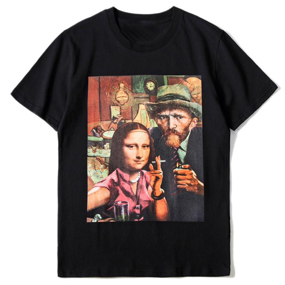

Unisex Funny Printed Short Sleeve TShirt Unisexs Summer Hip Hop Casual Cotton Streetwear Tshirts Fashion ONeck Tops Tees S