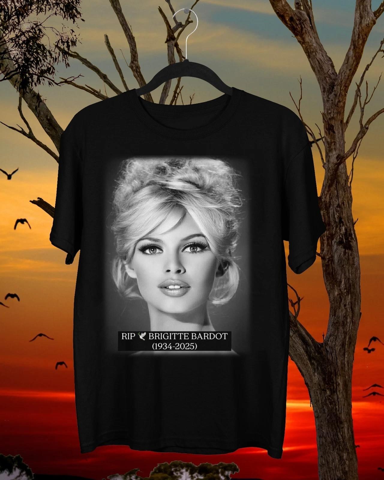 RIP Brigitte Bardot Cat Graphic Unisex T-shirt S-5XL RS297 S