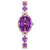 Rhinestone Quartz Watches Diamond Studded Watch Strap with Adjustable Bracelet Rotundity Shaped Watch Women Wristwatch