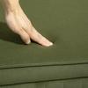 Storage Bench with Flip-Top Lid, Fabric Cover, Wood, Metal, Dark Green+Gold
